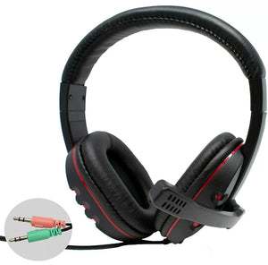 Gaming Headset Headphones Stereo With Mic For PC Laptop 3.5mm Jacks