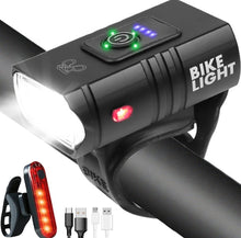 Load image into Gallery viewer, Front &amp; Rear Bike Lights USB Rechargeable Bicycle T6 LED Torch Lamp Set