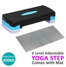 Load image into Gallery viewer, Yoga Gym Stepper &amp; Mat Home Fitness Adjustable Step