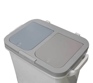 Kitchen Rubbish Waste Recycling Bin Dual Multi Compartment