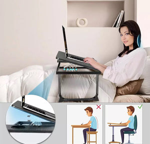 Folding Laptop Table Portable Desk • Sofa, Bed, Standing