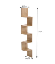 Load image into Gallery viewer, 5 Tier Floating Wall Corner Shelves
