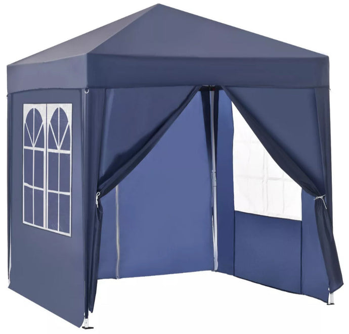 2x2 Metre Pop Up Marquee Gazebo with 4 Side Panels Waterproof