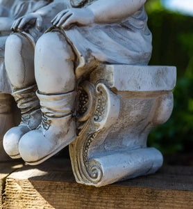 Vintage Stone Effect Kissing Kids Garden Ornament