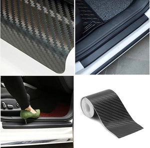 3M Carbon Fiber Car Sticker Door Sill Protector Scuff Plate Trim