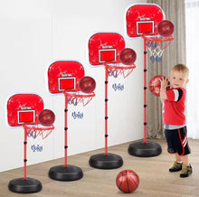 Load image into Gallery viewer, 200cm High Free Adjustable Standing Kids Basketball Set