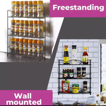 Load image into Gallery viewer, 3 Tier Free Standing / Wall Mounted Spice Rack