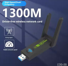 Load image into Gallery viewer, Wireless WiFi Network Adapter 1300Mbps