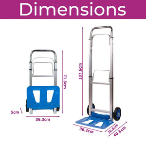 100kg Folding Sack Truck Trolley Hand Cart