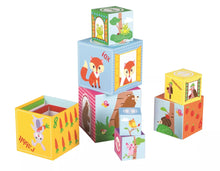 Load image into Gallery viewer, 10PC Forest Animals Numbers Stacking Cubes Educational Toy