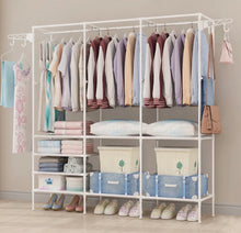 Load image into Gallery viewer, Metal Clothes Rail Rack With Shelves, Garment Stand