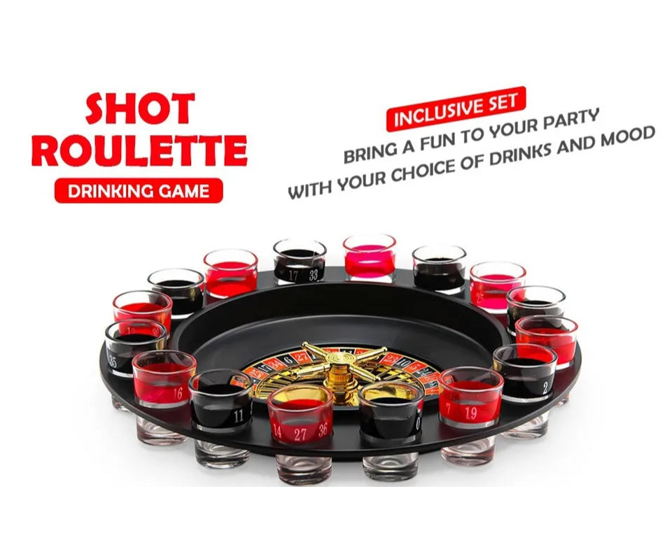 Casino Drinking Game Spin & Shot Drink Roulette Wheel