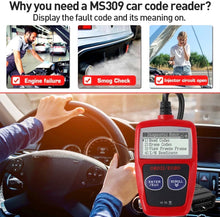 Load image into Gallery viewer, Car Fault Code Reader OBD2 Engine Diagnostic Scanner &amp; Reset