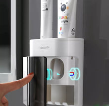 Load image into Gallery viewer, Automatic Toothpaste Dispenser Covered Toothbrush Holder