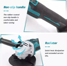 Load image into Gallery viewer, 21V 125mm Brushless Cordless Angle Grinder Cutter 2 Batteries &amp; 3 Discs