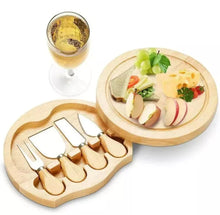Load image into Gallery viewer, Cheese Board Full Set Serving Platter Tray with 4 Cutters
