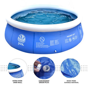 10ft Inflatable Swimming Pool Outdoor Fast Set Garden Pool