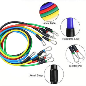 Resistance Bands Workout Exercise Set 11PCs Training Tubes Crossfit Yoga Fitness