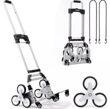 Load image into Gallery viewer, Heavy-Duty Stair Climbing Cart Trolley Aluminum Folding Hand Truck