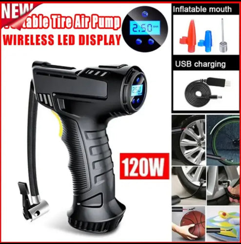 150psi Cordless Digital Air Compressor Car Bike Tyre Inflator