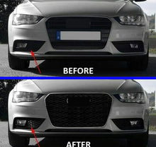 Load image into Gallery viewer, 2 x Fog Light Cover Grills Grilles  Honeycomb For 12-15 Audi A4 B8.5 Black or Black and Chrome