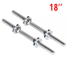 Load image into Gallery viewer, 2 x Dumbbells Bar Weight Lifting Set Spinlock Collars 14” 16” or 18”