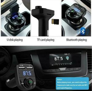 Car Handsfree Bluetooth Kit, FM Transmitter, MP3 Player, USB Charger