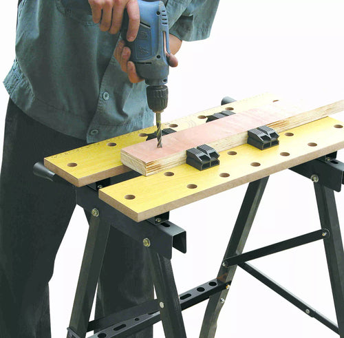 DIY Folding Foldable Trestle Work Bench Workbench 100kg