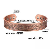 Load image into Gallery viewer, Tree of Life Copper Magnetic Bangle Bracelet Pain Relief Arthritis Health