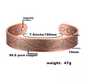 Tree of Life Copper Magnetic Bangle Bracelet Pain Relief Arthritis Health