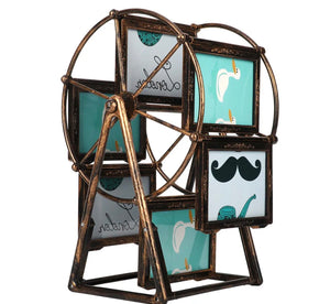 Vintage Rotating Ferris Wheel Photo Frame Multi Picture Display Holder