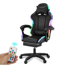 Load image into Gallery viewer, Reclining Gaming Chair with Footrest &amp; Bluetooth Speakers &amp; RGB LED Light
