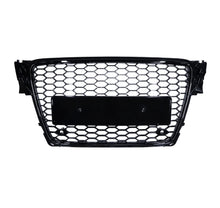 Load image into Gallery viewer, For 09-12 Audi A4 B8 S4 RS4 Honeycomb Mesh Front Bumper Grille Grill Gloss Black