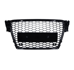 For 09-12 Audi A4 B8 S4 RS4 Honeycomb Mesh Front Bumper Grille Grill Gloss Black