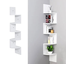 Load image into Gallery viewer, 5 Tier Floating Wall Corner Shelves