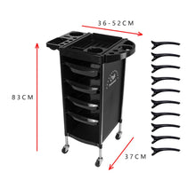 Load image into Gallery viewer, 4 Drawer Salon Trolley Hairdresser, Beauty, Barber, Rolling Cart