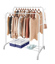 Load image into Gallery viewer, Metal Double Clothes Rail with Shelf