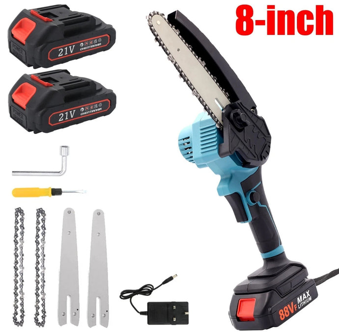 8 inch Cordless Mini Chainsaw 8” with 2 Batteries
