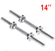 Load image into Gallery viewer, 2 x Dumbbells Bar Weight Lifting Set Spinlock Collars 14” 16” or 18”