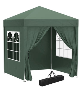 2x2 Metre Pop Up Marquee Gazebo with 4 Side Panels Waterproof