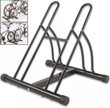 Load image into Gallery viewer, Double Bike Floor Parking Stand Bicycle Storage Rack