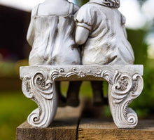 Load image into Gallery viewer, Vintage Stone Effect Kissing Kids Garden Ornament