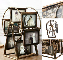 Load image into Gallery viewer, Vintage Rotating Ferris Wheel Photo Frame Multi Picture Display Holder