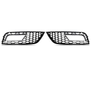 2 x Fog Light Cover Grills Grilles  Honeycomb For 12-15 Audi A4 B8.5 Black or Black and Chrome