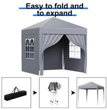 Load image into Gallery viewer, 2x2m Metre Pop Up Marquee Gazebo with 4 Side Panels Waterproof