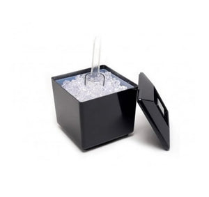 Square Plastic Ice Bucket Black Home Bar