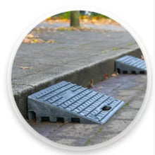 Load image into Gallery viewer, Set of 2 Heavy Duty Rubber Kerb Ramps (Wheelchair / Car Access Ramps)