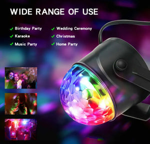 Disco Lights- Magic Ball LED Light RGB Rotating Club DJ Stage Lights + Remote