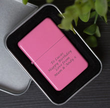 Load image into Gallery viewer, Pink Personalised Star Engraved Lighter Gifts For Her