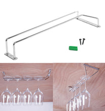 Load image into Gallery viewer, 14” Stainless Steel Wine Glass Rack Under Shelf For Bar Home